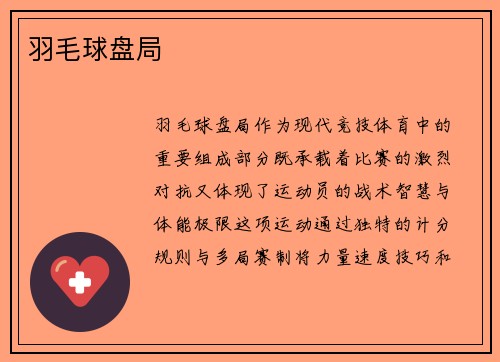 羽毛球盘局
